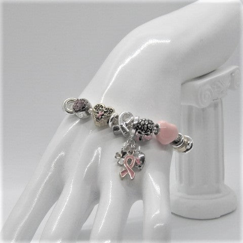 Lovely "Pink Ribbon and Hope" Bracelet