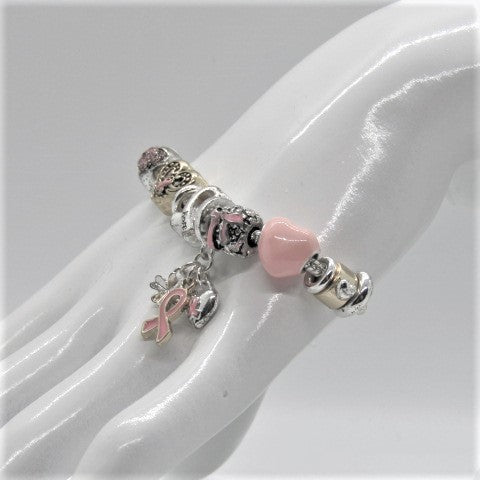 Lovely "Pink Ribbon and Hope" Bracelet