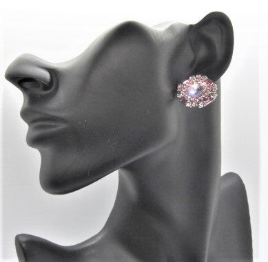 Lovely Marquise Pink Stud Earrings