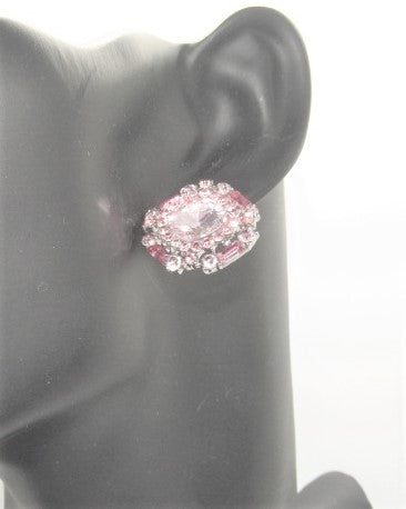 Lovely Marquise Pink Stud Earrings