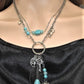 Stunning Chain and Turquoise  Necklace