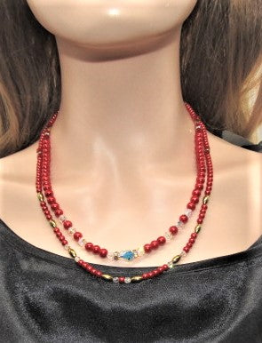 Beautiful Red Crystal Princess Necklace