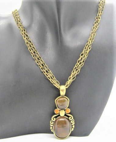 Marvelous Antique Brown Necklace Set