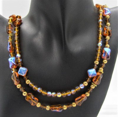 Lovely Sparkles of Brown Necklace
