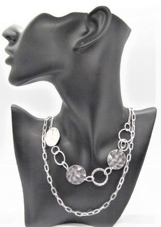 Fabulous Hammered Disc Necklace