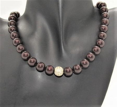 Beautiful Mocca Pearls Necklace Set