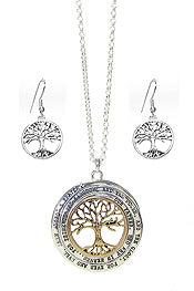 Loving Tree of Life Necklace Set